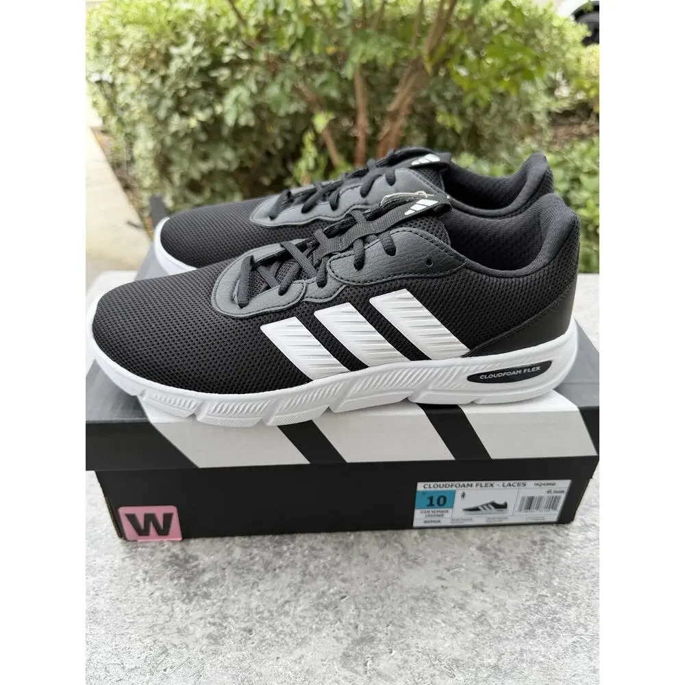 Adidas Arch Rise Cloudfoam Flex Laces Black Sneakers Women's 10 Wide Fit NWT